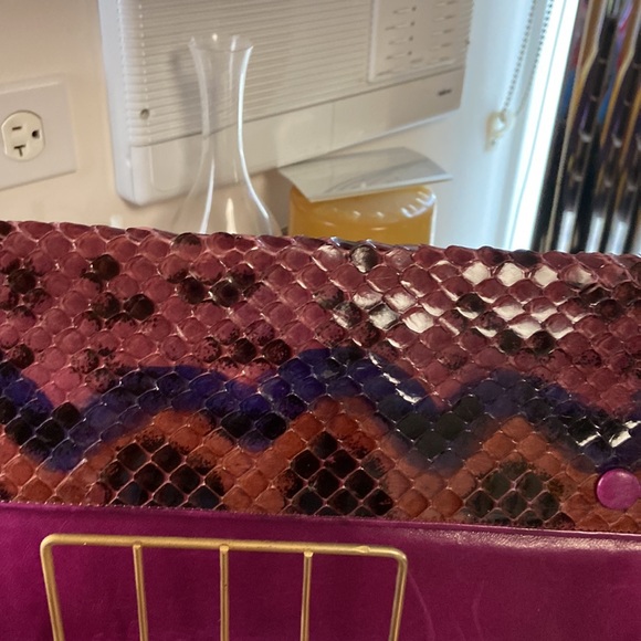 Emilia Paris Vintage Oversized Python Clutch Bag - Picture 2 of 13